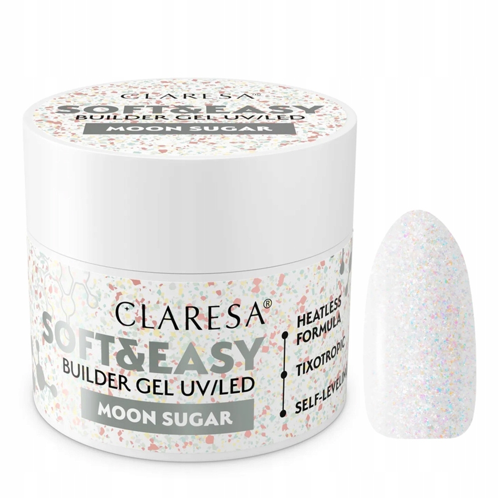 Claresa Soft Easy Builder Żel Budujący UV/LED Moon Sugar Mleczna Biel 12g