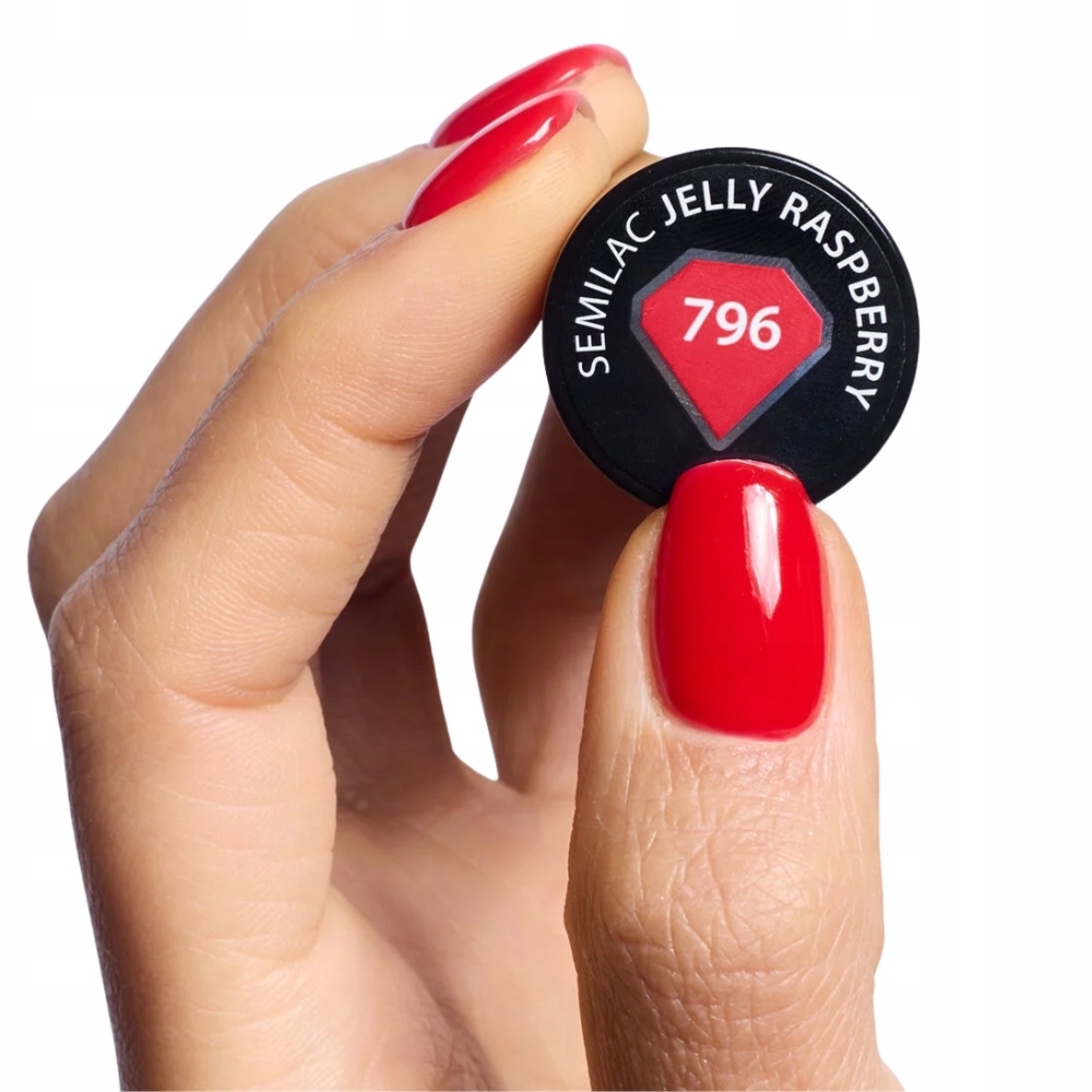 Semilac Lakier Hybrydowy Do Paznokci Manicure 796 Jelly Raspberry 7ml