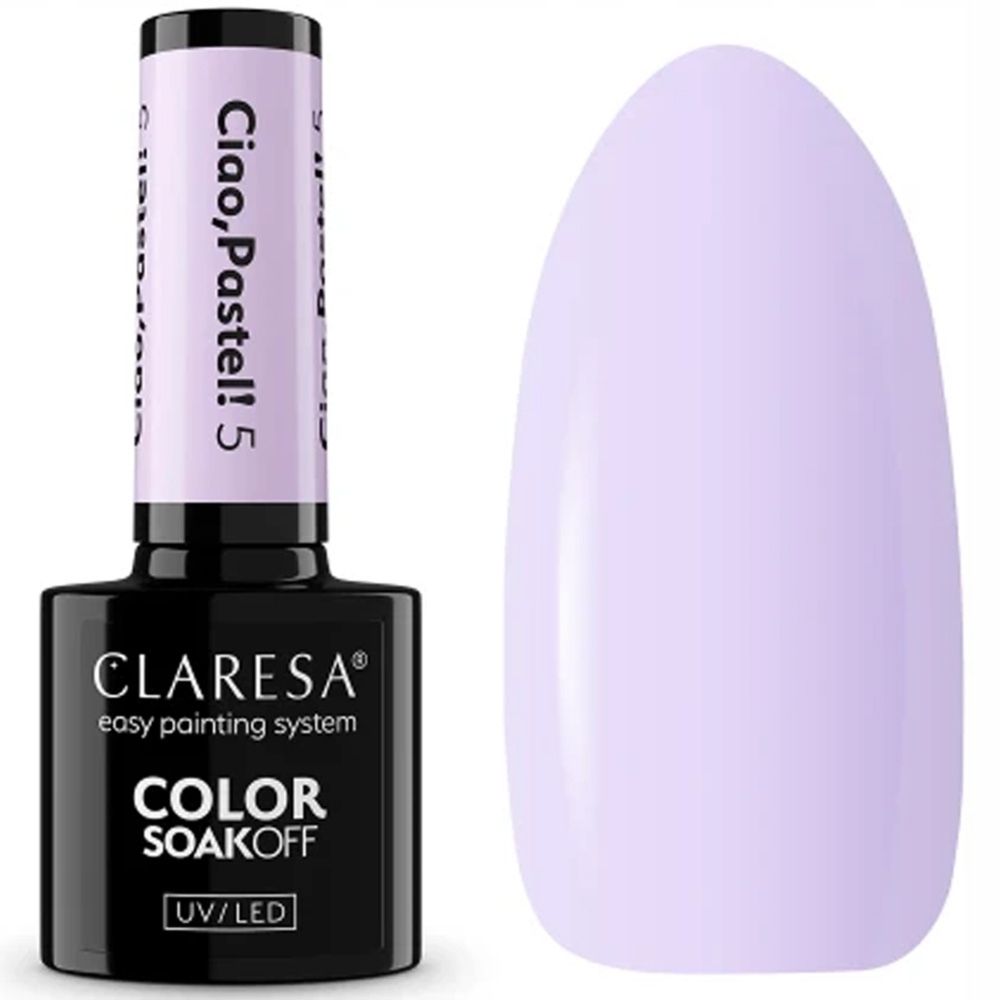 Claresa Lakier Hybrydowy Do Paznokci Pastelowy Liliowy Ciao Pastel 5 5g