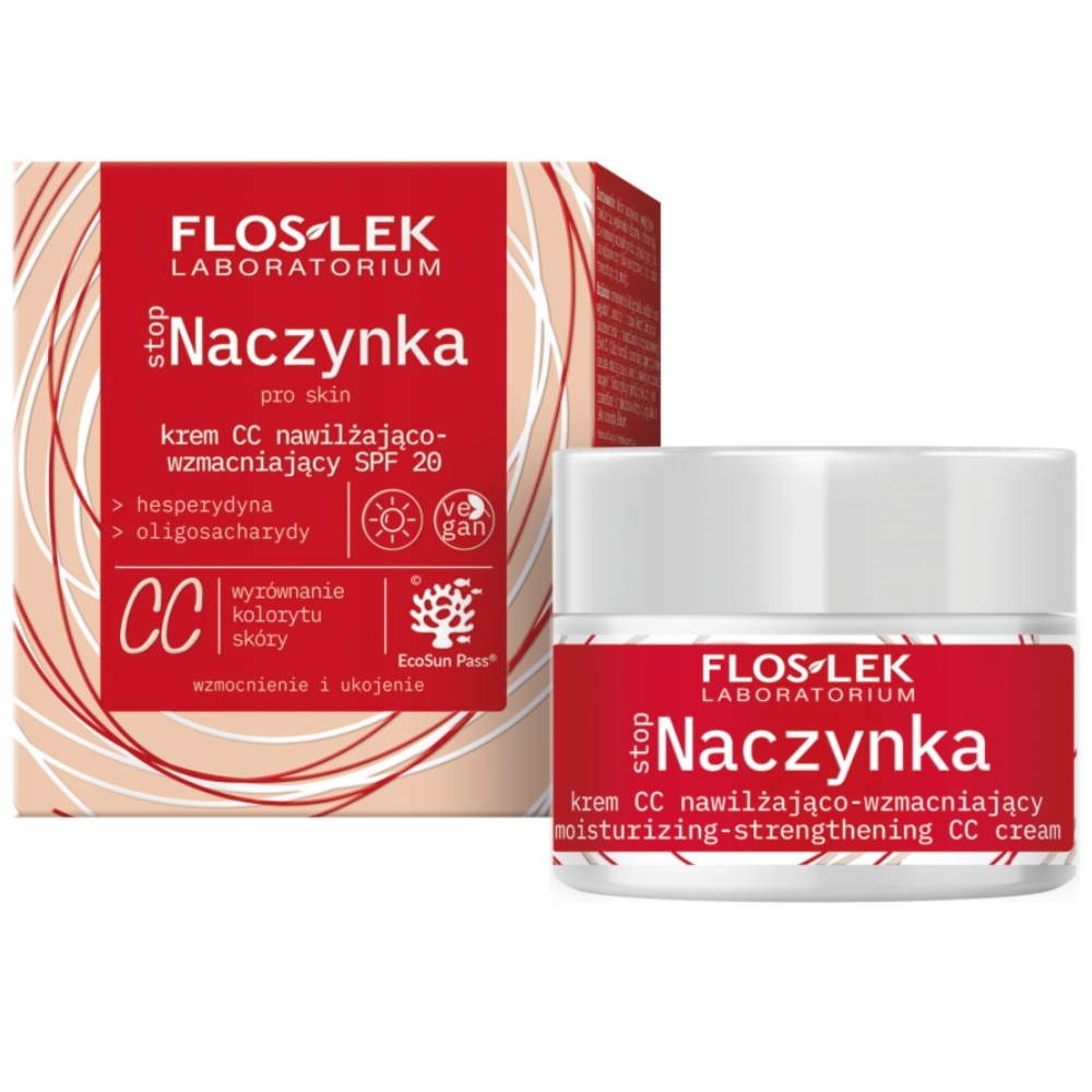 Floslek Stop Naczynka Krem CC Do Twarzy Nawilżająco Wzmacniający SPF20 50ml