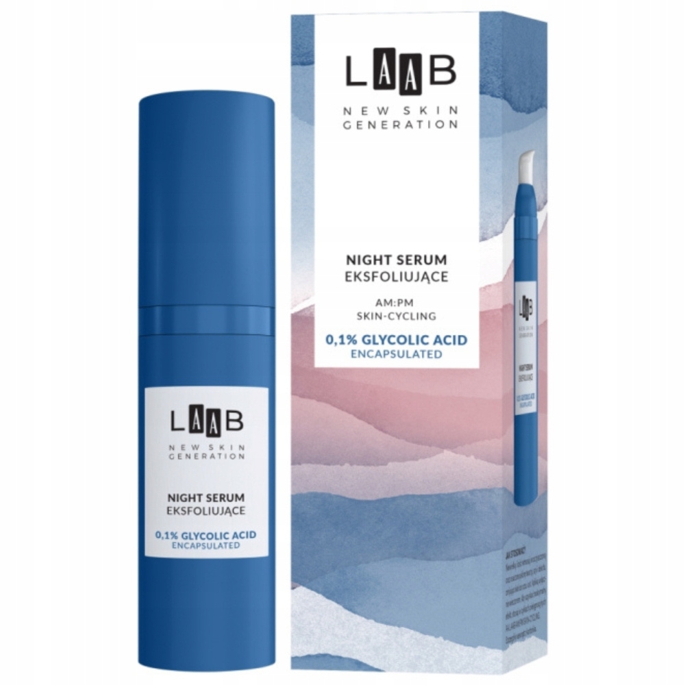 AA Laab 0,1% Glycolic Acid Night Eksfoliujące Serum Do Twarzy Na Noc 30ml
