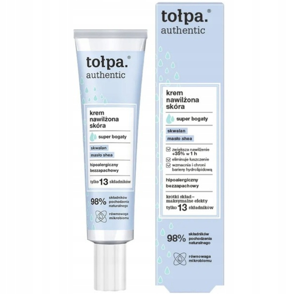 Tołpa Authentic Super Bogaty Krem Do Twarzy Na Dzień i Na Noc Skwalan 40ml
