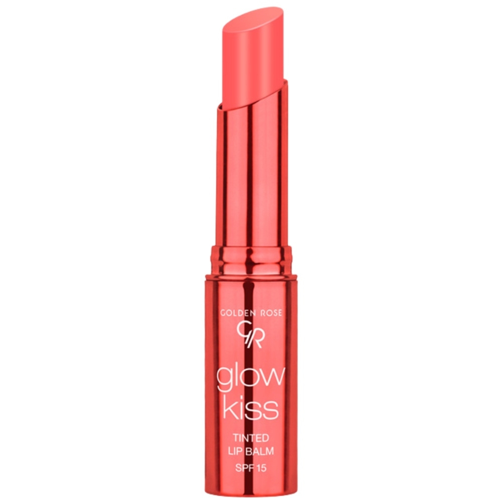 Golden Rose Glow Kiss Tinted Lip Balm Pomadka Do Ust SPF15 Peach Shake 04