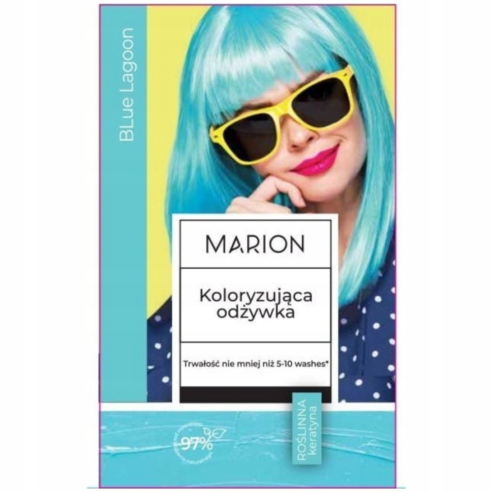 Marion Koloryzująca Odżywka Do Włosów 5-10 Myć Niebieska Blue Lagoon 35ml