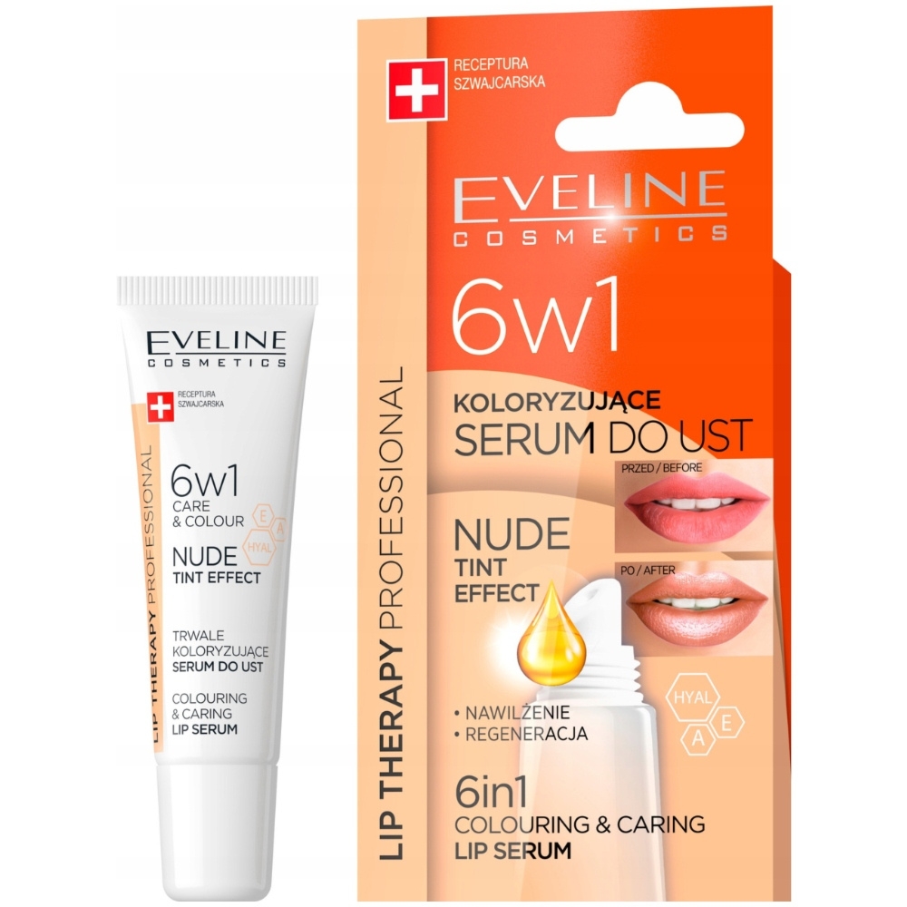 Eveline Lip Therapy Tint 6w1 Nawilżające Serum Do Ust Natural Nude 12ml