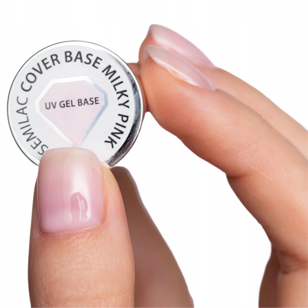 Semilac Skin Tone Cover Base Baza Hybrydowa Do Paznokci Milky Pink 7ml