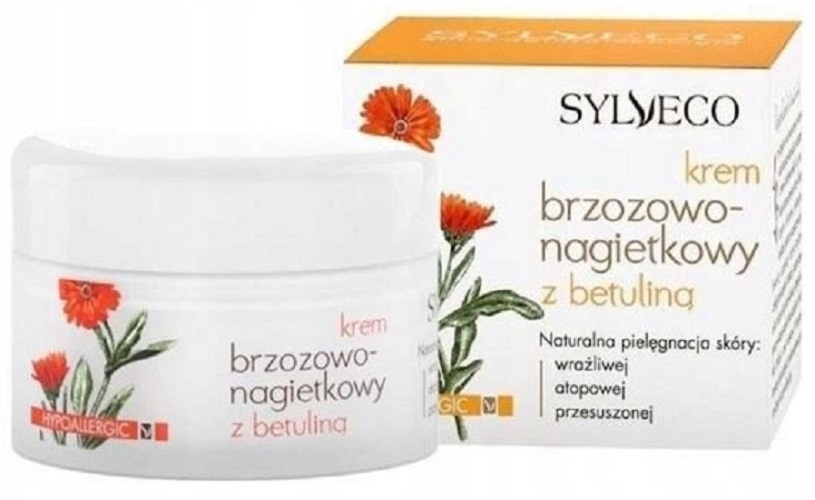 Sylveco Brzozowo Nagietkowy Krem z Betuliną Dla Wrażliwej Przesuszonej Atopowej Skóry 50ml