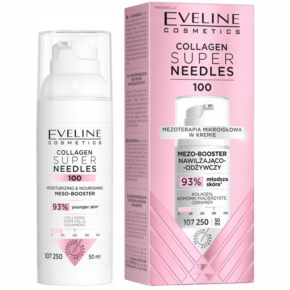 Eveline Super Needles Collagen Nawilżająco Odżywczy Krem Do Twarzy 50ml