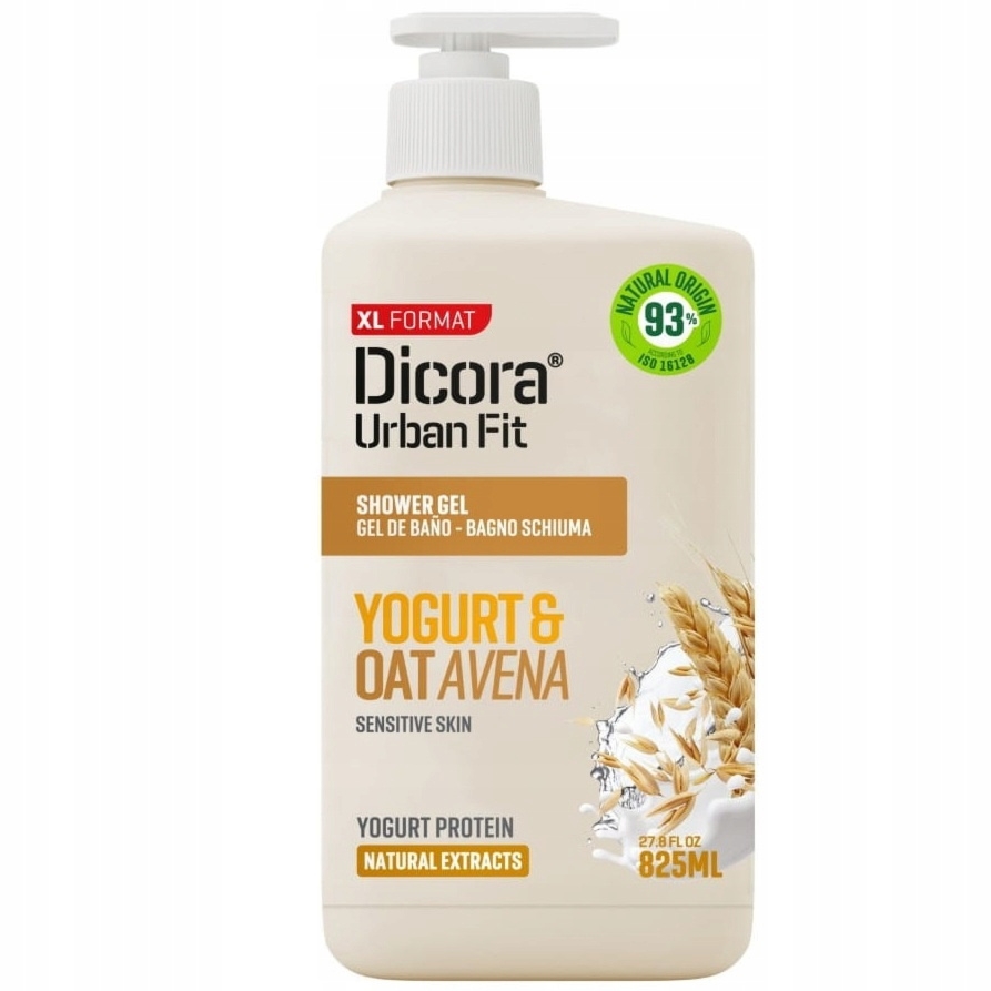 Dicora Urban Fit Żel Pod Prysznic Jogurt i Owies Skóra Wrażliwa 825ml