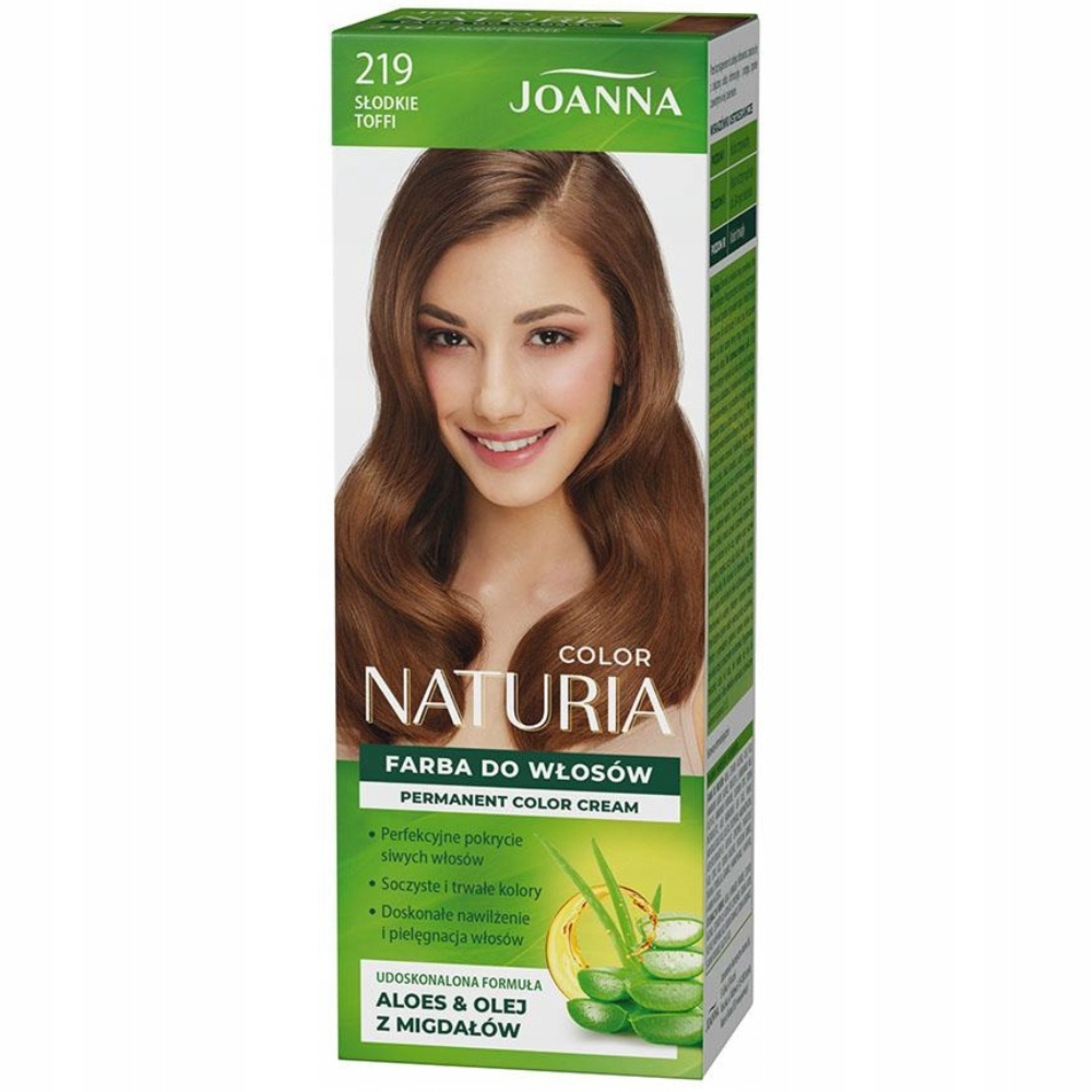 Joanna Naturia Color Nawilżająca Farba Do Włosów Aloes 219 Słodkie Toffi