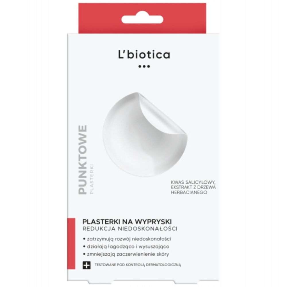 L’biotica Przezroczyste Punktowe Plasterki Na Wypryski Antybakteryjne 36szt