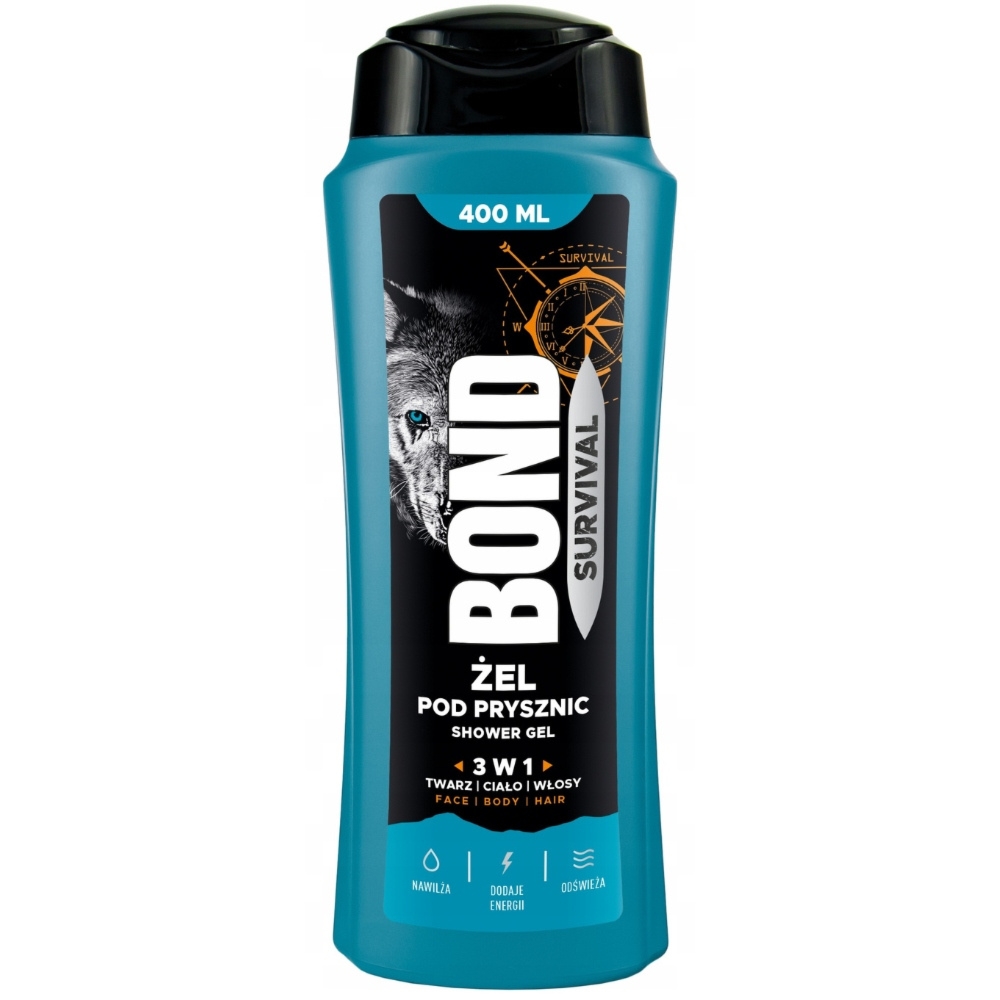 Bond Survival 3w1 Żel Pod Prysznic Do Ciała Twarzy Włosów Limonkowy 400ml