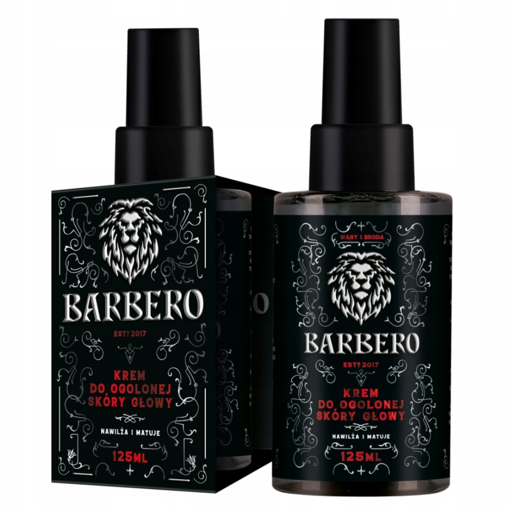 Barbero Krem Do Ogolonej Łysej Skóry Głowy Dla Mężczyzn Nawilżający 125ml