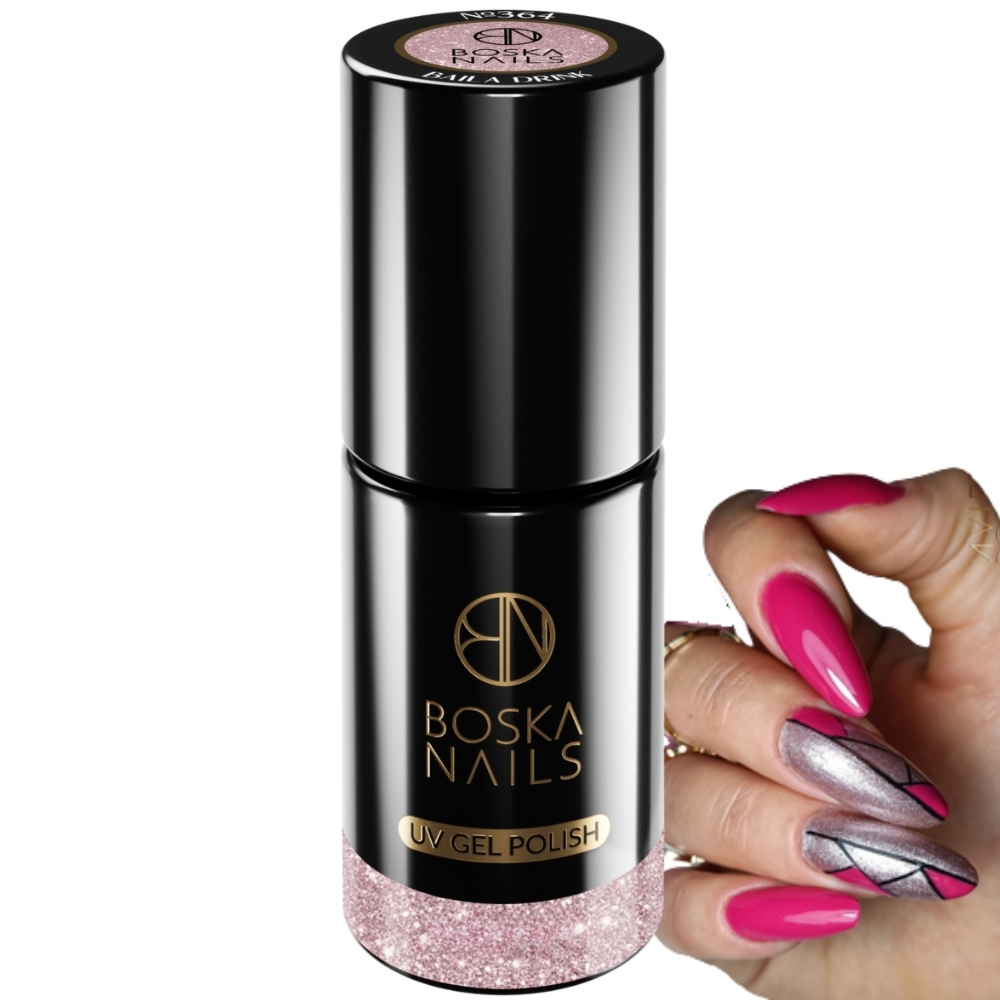 Boska Nails Divine Lakier Hybrydowy Do Paznokci Brokat 364 Baila Secret 6ml