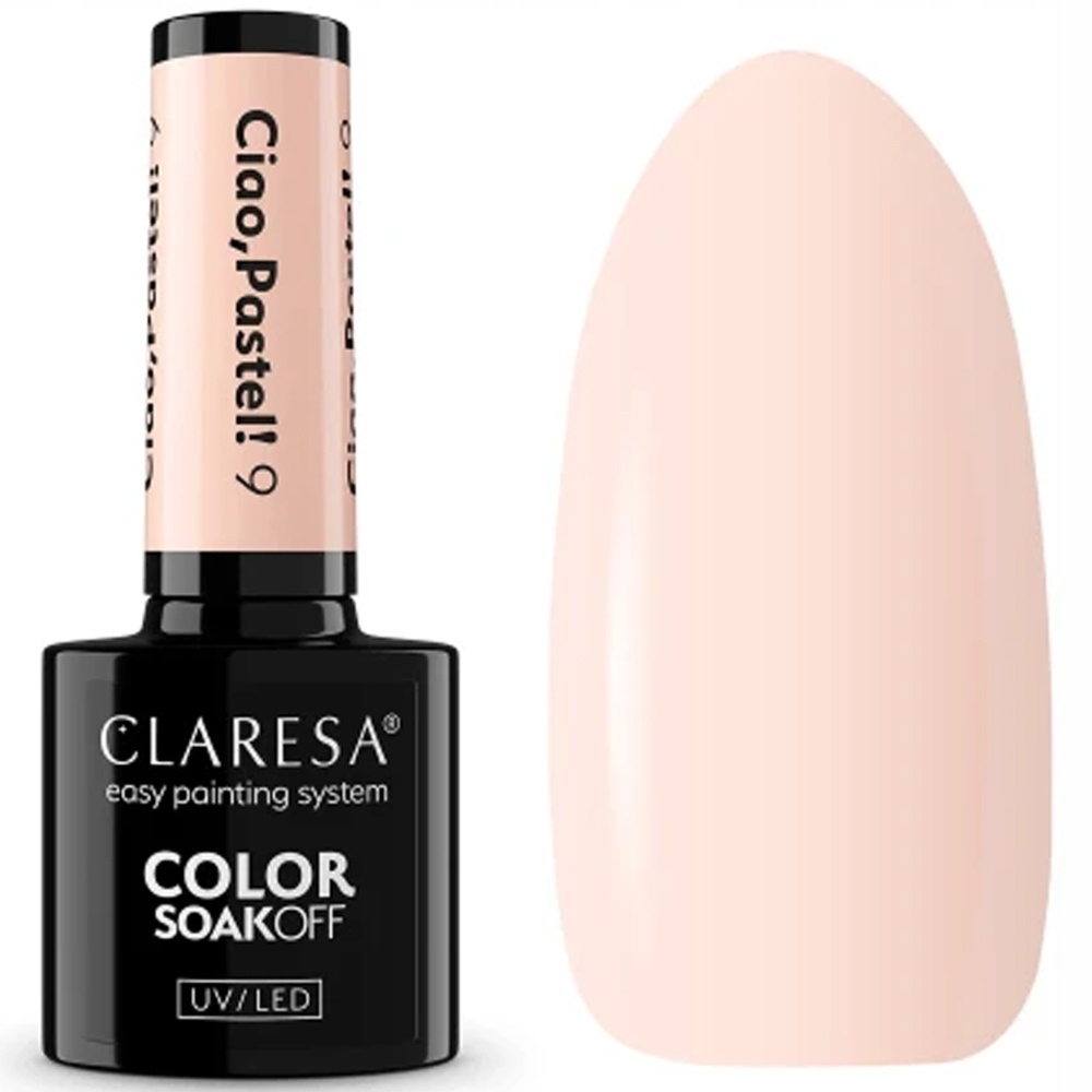 Claresa Lakier Hybrydowy Do Paznokci Pastelowy Nude Ciao Pastel 9 5g