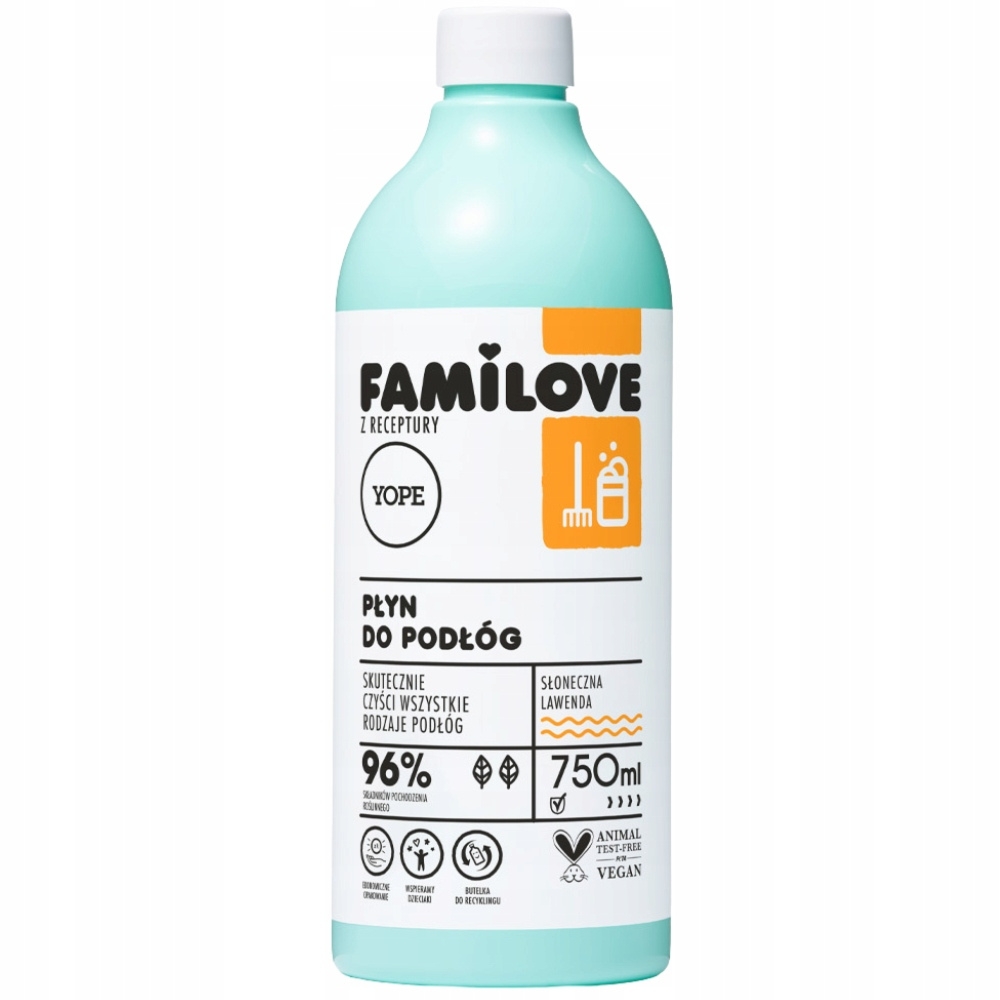 Yope Familove Naturalny Płyn Do Mycia Podłóg Uniwersalny Lawendowy 750ml