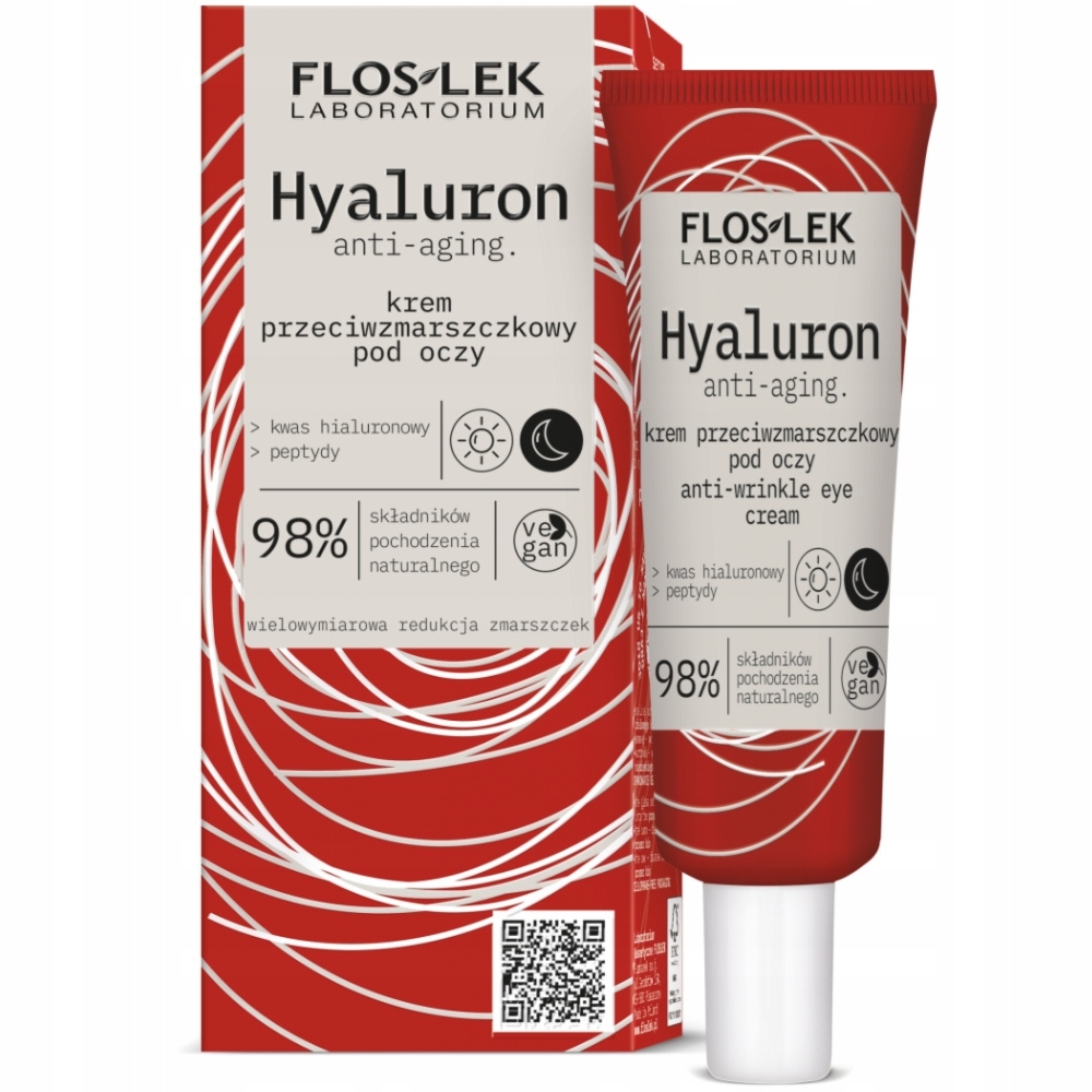 Floslek Hyaluron Przeciwzmarszczkowy Krem Pod Oczy z Peptydami Lifting 30ml