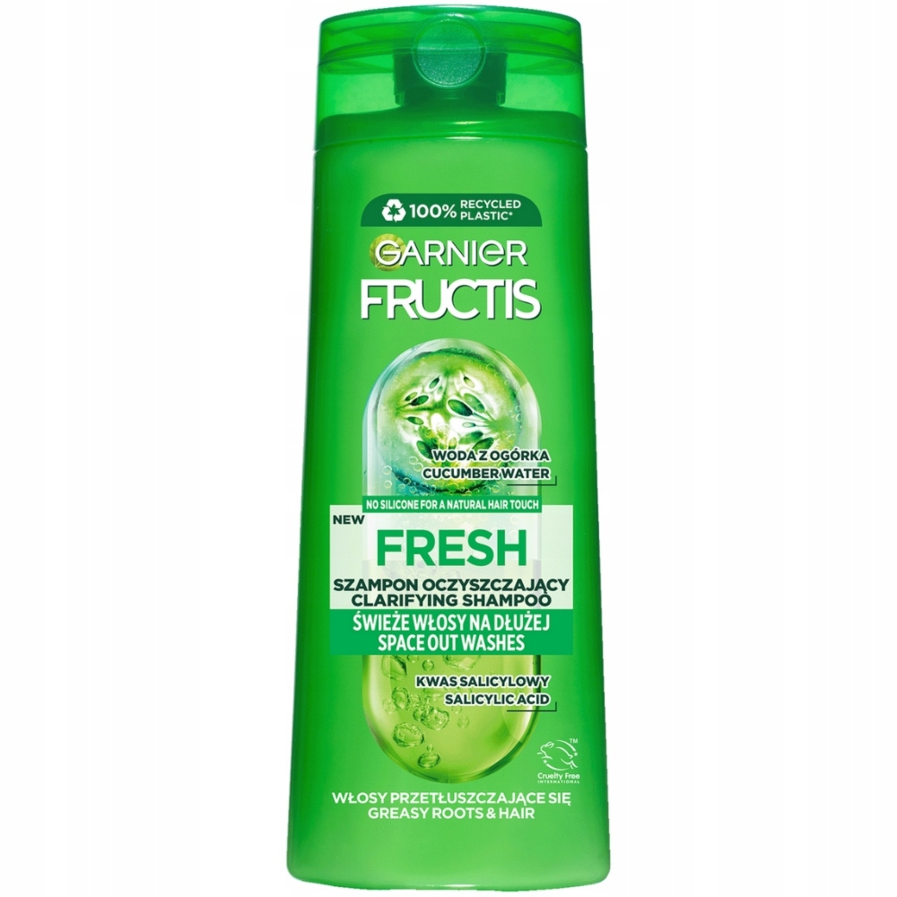Garnier Fructis Szampon Do Włosów Przetłuszczających Się Fresh Ogórek 400ml