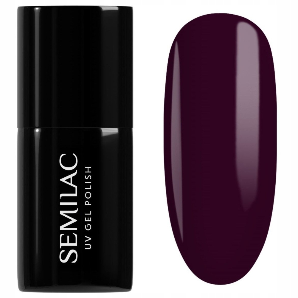 Semilac Lakier Hybrydowy Do Paznokci Manicure 099 Dark Purple Wine 7ml