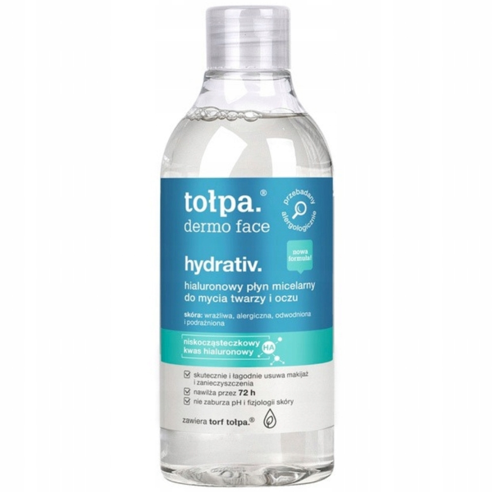 Tołpa Dermo Face Hydrativ Płyn Micelarny Demakijaż Twarzy i Oczu 400ml