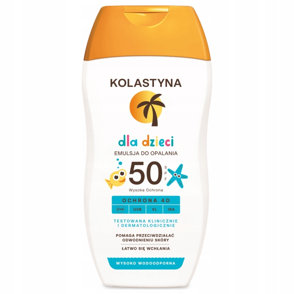 Kolastyna Wysoko Wodoodporna Emulsja Do Opalania Dla Dzieci SPF 50 150ml
