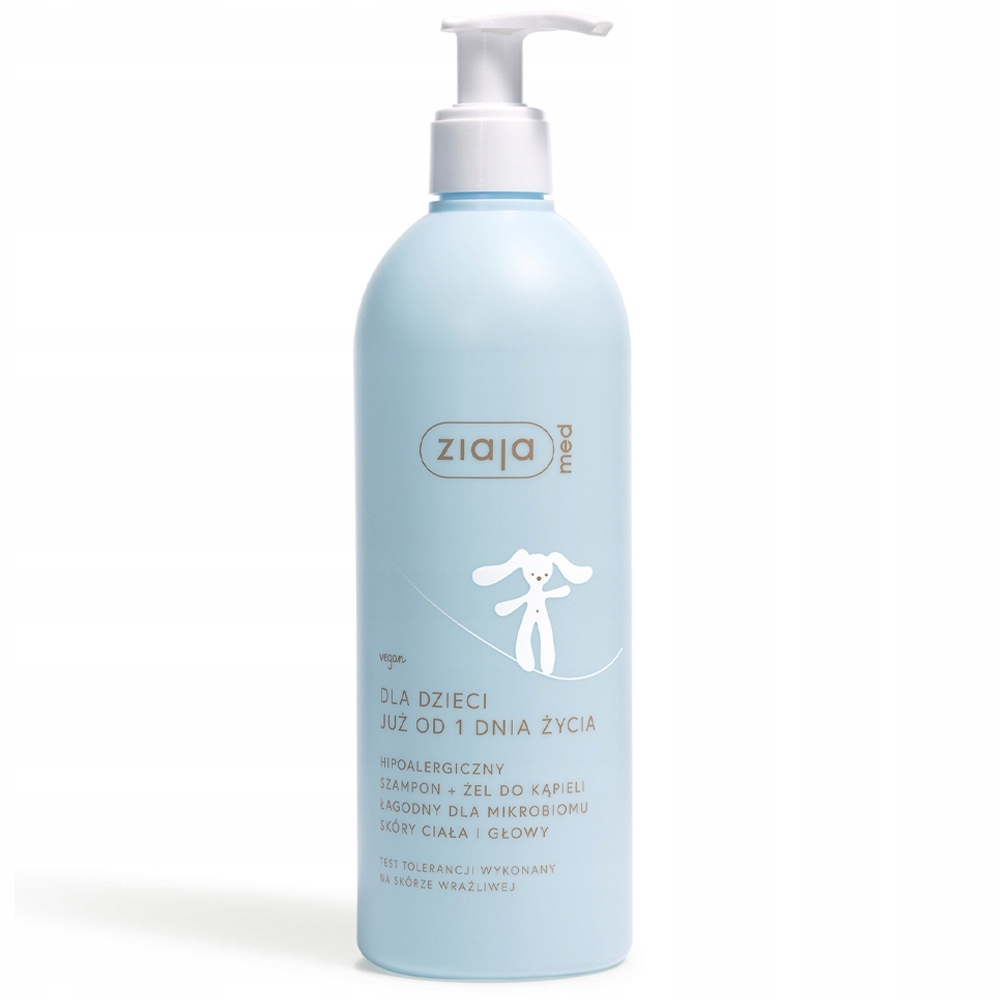 Ziaja Med Hipoalergiczny Szampon+Żel Do Kąpieli Dla Dzieci Łagodny 400 ml