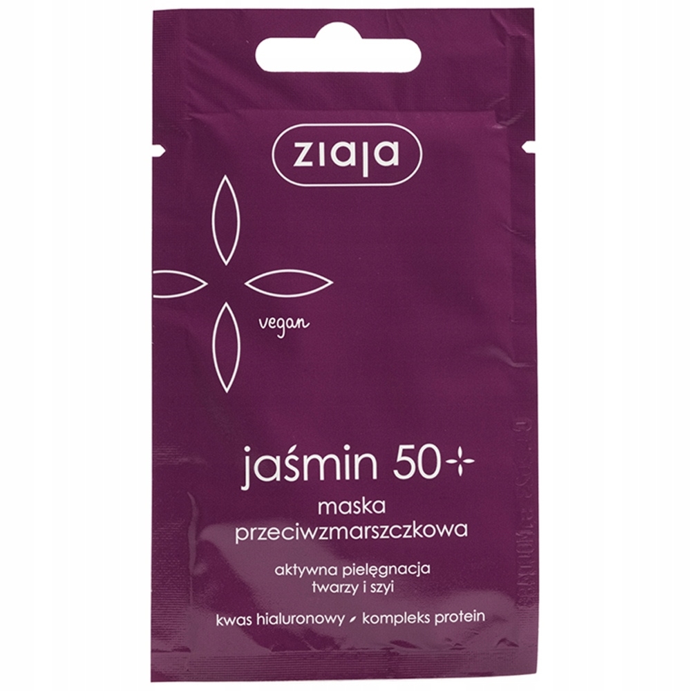 Ziaja Maska Przeciwzmarszczkowa Do Twarzy Jaśmin 50+ Kwas Hialuronowy 7ml