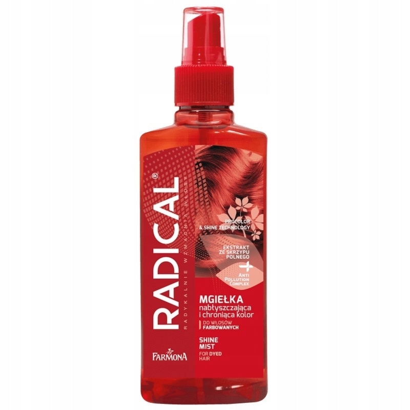 RADICAL Nabłyszczająca Mgiełka Chroniąca Kolor Włosy Farbowane 200ml