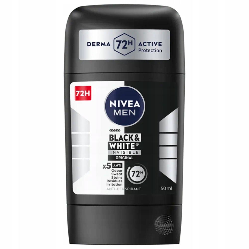 Nivea Men Black White Invisible Original Antyperspirant Męski Sztyft 50ml