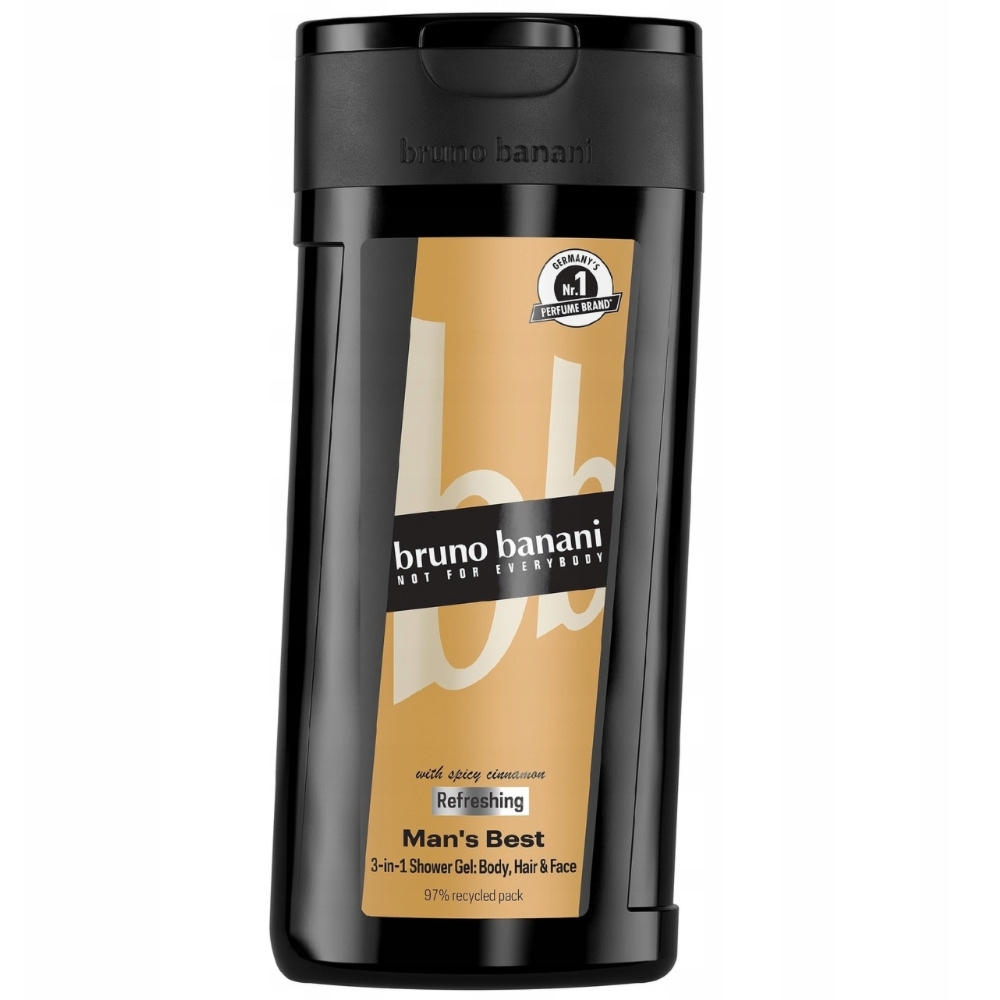 Bruno Banani Man’s Best Męski Żel Pod Prysznic 3w1 Ciało Włosy Twarz 250ml