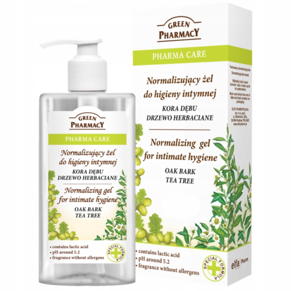 Green Pharmacy Normalizujący Żel Do Higieny Intymnej z Korą Dębu 300ml