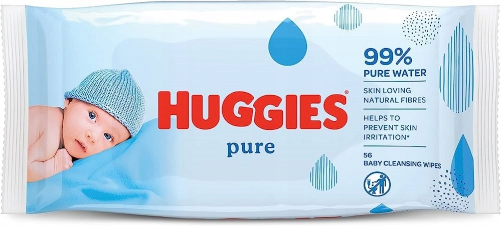 Huggies Chusteczki Nawilżane 99% Wody Pure 56 szt