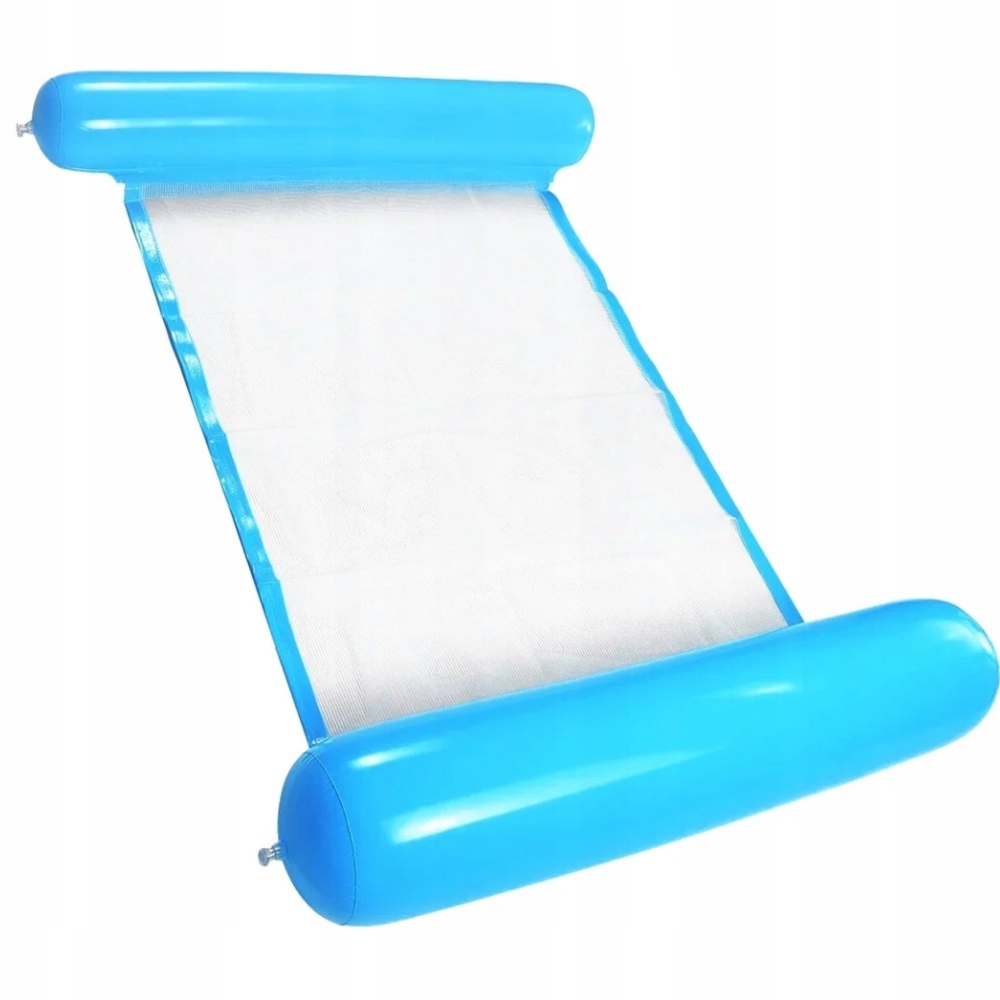 Materac Dmuchany z Siatką Pływające Łóżko Na Wodę Hamak + Pompka 118×75 cm