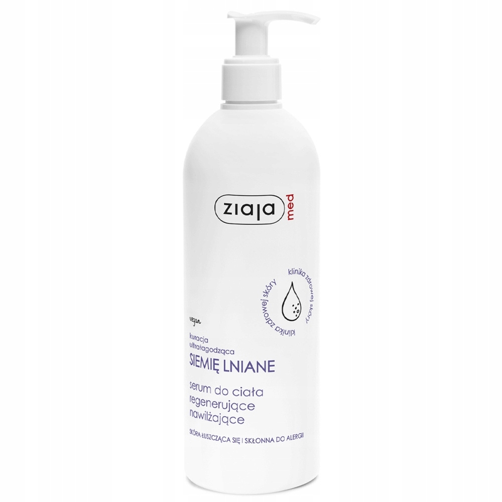 Ziaja Med Serum Do Ciała Siemię Lniane Regenerujące Nawilżające 400 ml
