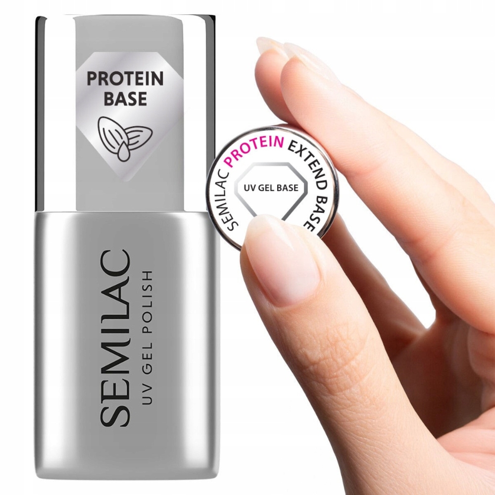Semilac Protein Extend Base Hybrydowa Baza Do Paznokci Transparentna 7ml