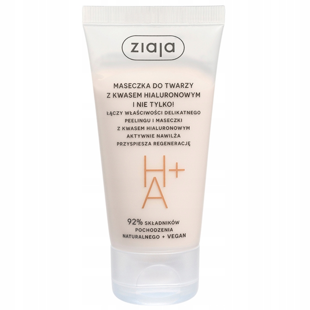 Ziaja HA+ Nawilżająca Maseczka Peeling Do Twarzy z Kwasem Hialuronowym 55ml