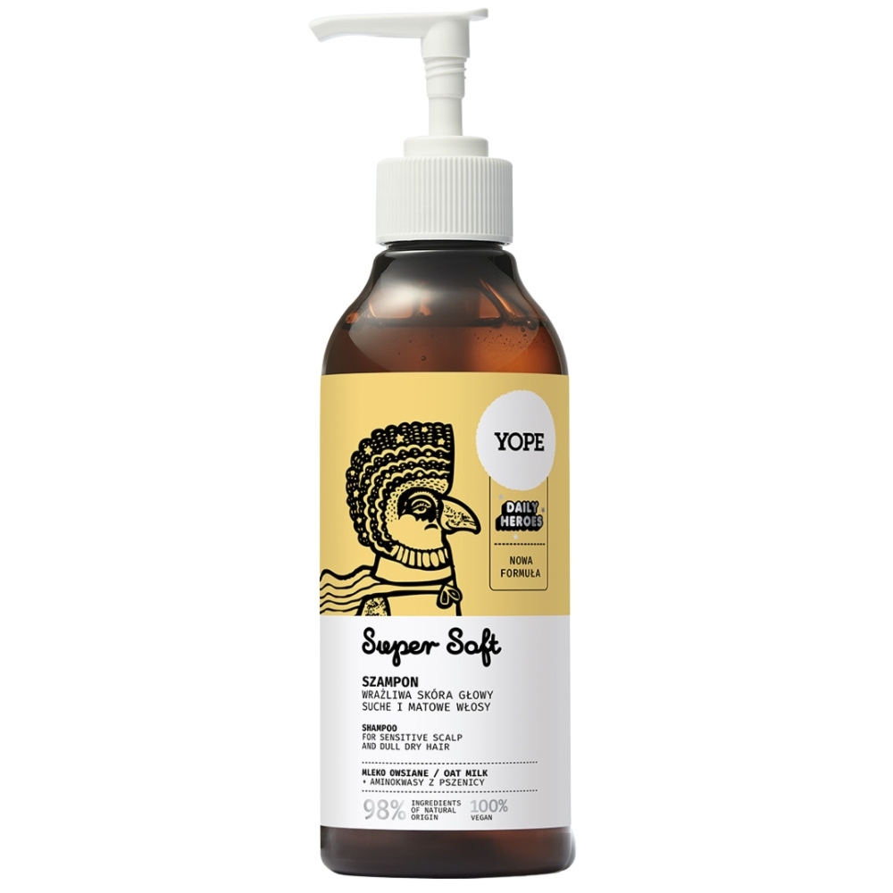 Yope Daily Heroes Szampon Do Włosów Suchych Mleko Owsiane Super Soft 300ml