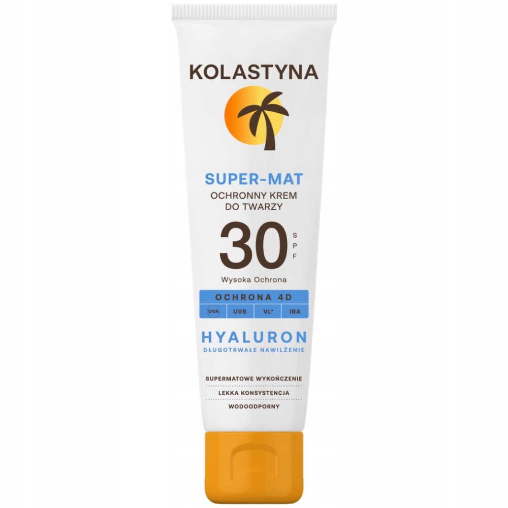 Kolastyna Hyaluron Super Mat Wodoodporny Krem Do Twarzy Matujący SPF30 50ml
