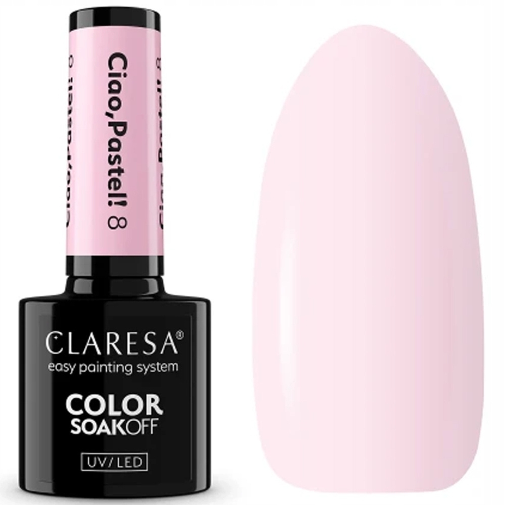 Claresa Lakier Hybrydowy Do Paznokci Mleczny Róż Ciao Pastel 8 5g