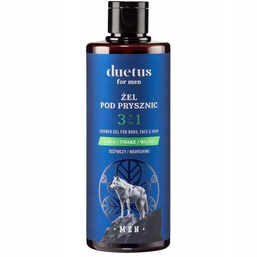 Duetus For Men 3w1 Odżywczy Żel Pod Prysznic Do Ciała Męski 300ml