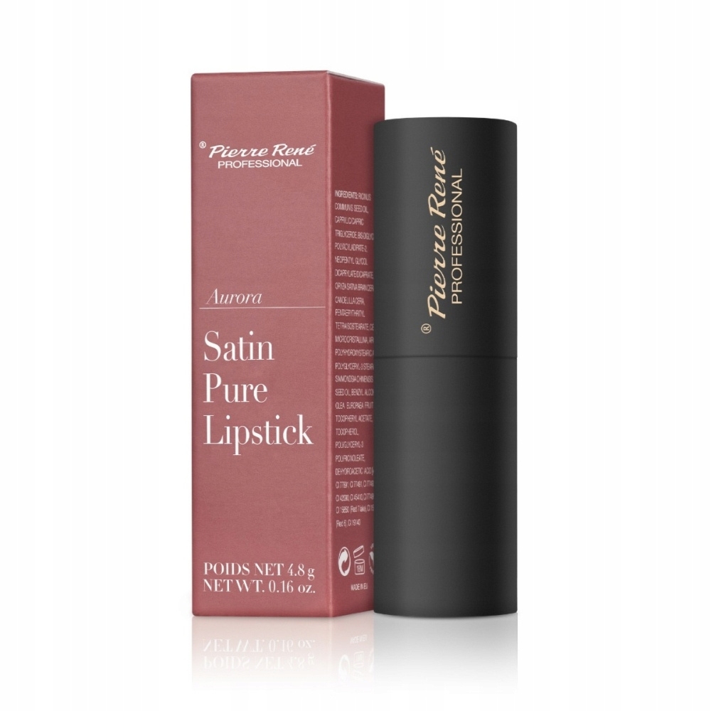 Pierre Rene Satin Pure Lipstick Pomadka Do Ust Satynowa 01 Aurora 4,8g