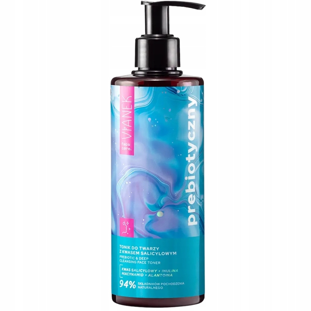 Vianek Prebiotyczny Oczyszczający Tonik Do Twarzy Kwas Salicylowy 300ml