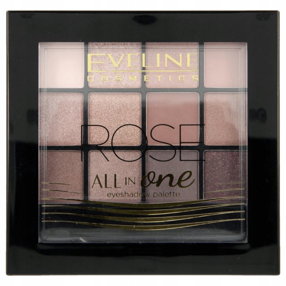 Eveline All In One Paleta 12 Cieni Do Powiek Błyszczące Matowe Nude 02 Rose
