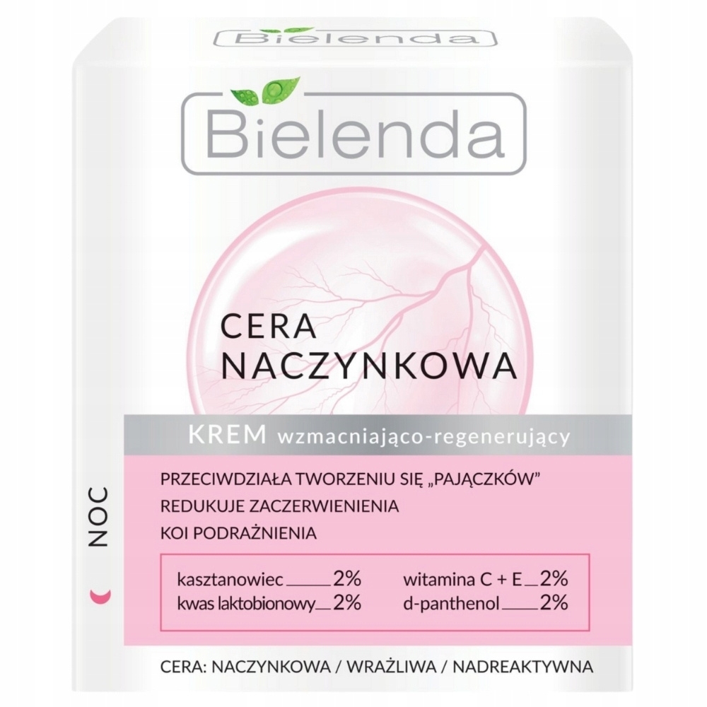 Bielenda Cera Naczynkowa Regenerujący Krem Do Twarzy Na Noc Witamina C 50ml