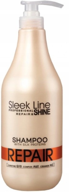 Stapiz Sleek Line Repair Zestaw Szampon + Maska Do Włosów Suchych i Zniszczonych z Jedwabiem 1000ml