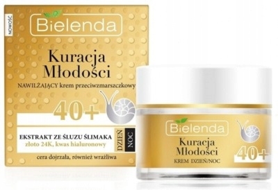 Bielenda Kuracja Młodości Krem Ze Śluzem Ślimaka Złotem 40+