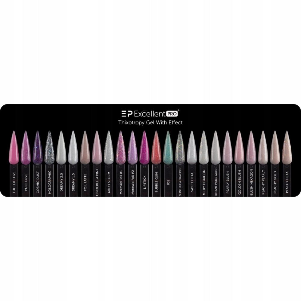 Excellent PRO Effect Budujący Żel Do Paznokci z Brokatem Unicorn Ice 50g