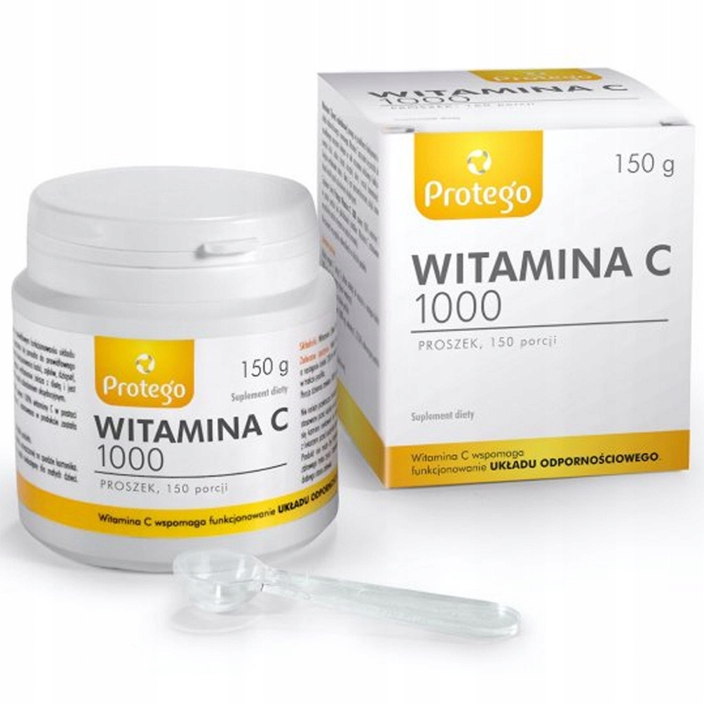 Protego Witamina C 1000 w Proszku Suplement Diety Układ Odpornościowy 150 g