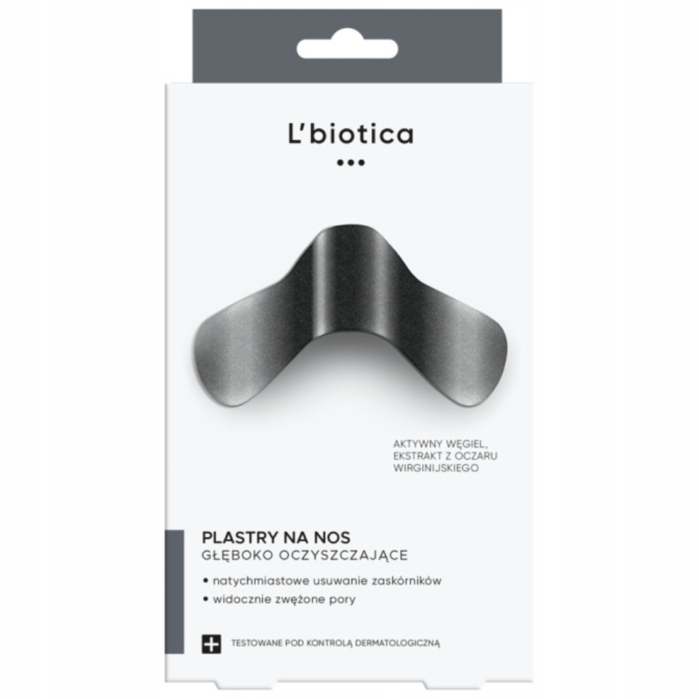 L’biotica Głęboko Oczyszczające Plastry Na Nos z Węglem Aktywnym 3 szt