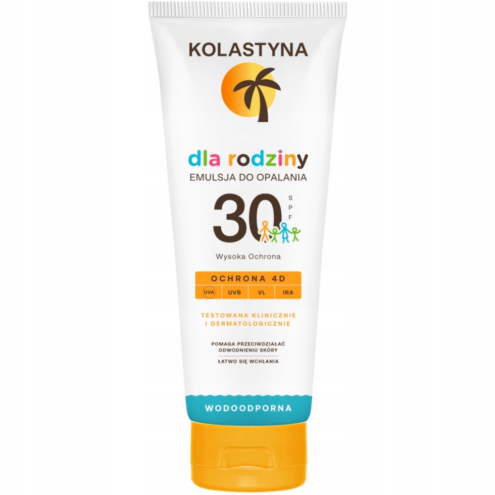 Kolastyna Dla Rodziny Wodoodporna Emulsja Do Opalania Ochronna SPF 30 80ml